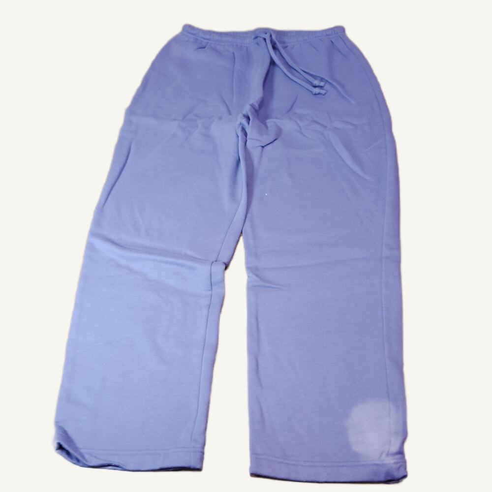 Blair Women's Lavender Lounge Pants L Cotton Blend Drawstring Waist Relaxed Fit